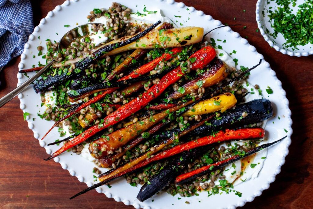 roasted-carrots-with-lentils-and-yogurt